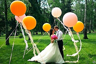 метровые шары на свадьбу